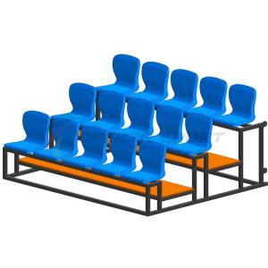 Купить Трибуна мобильная 3 ряда сиденья пластиковые на 15 мест в Бердске 