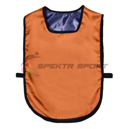 Купить Манишка футбольная двусторонняя универсальная Spektr Sport оранжево-синяя в Бердске 